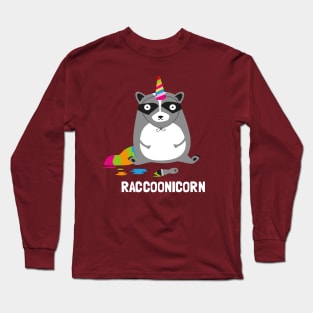 Raccoonicorn - Unicorn Costume Raccoon Long Sleeve T-Shirt